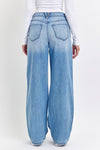 High Rise Wide Leg Jeans with Double Scoop Pockets