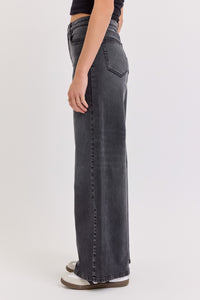 Cello Grey High Rise Wide Leg Jeans