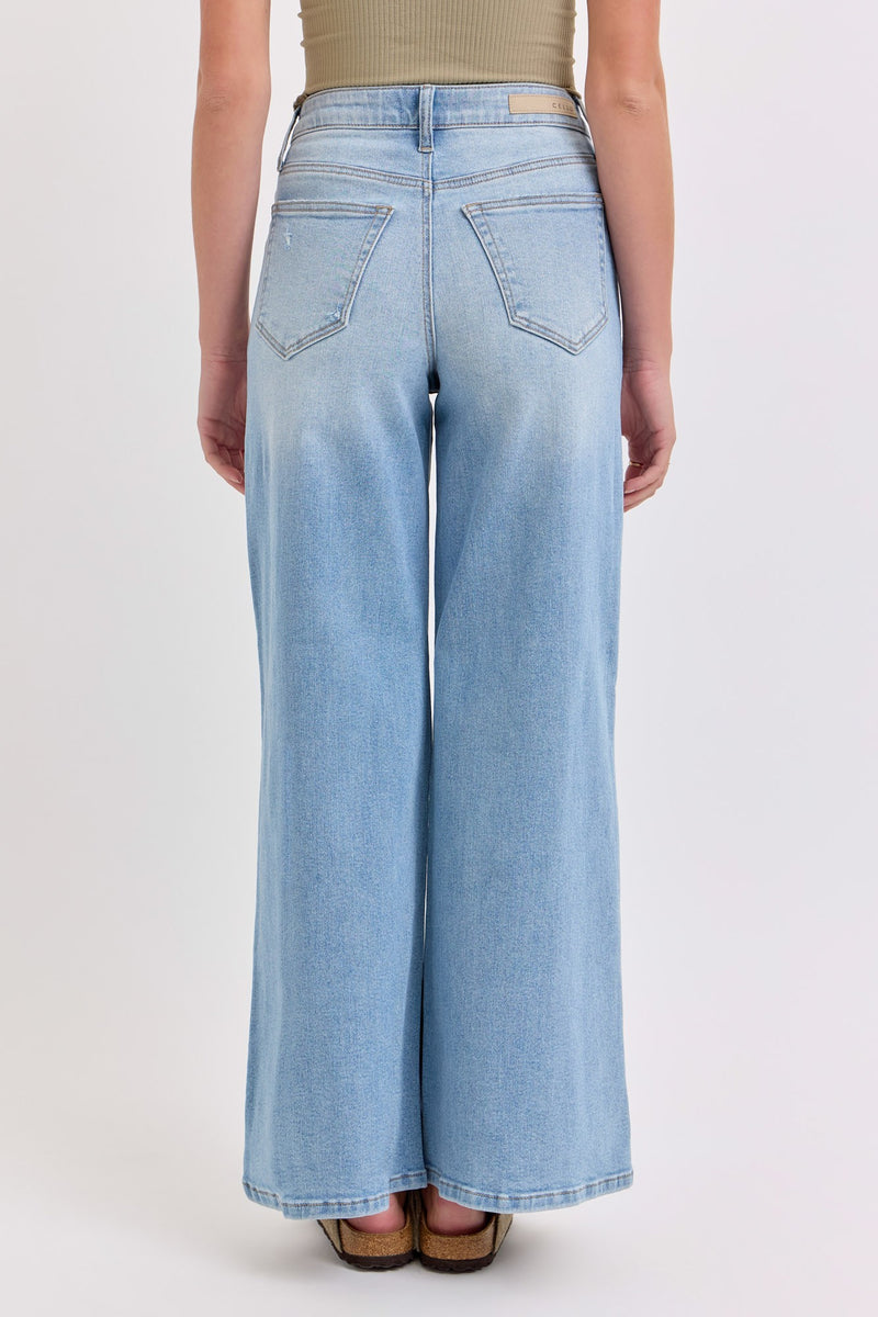 Cello 31 In Inseam High Rise Wide Leg Jeans