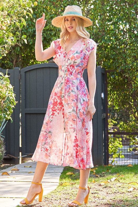 Wildflower Glow Midi Dress