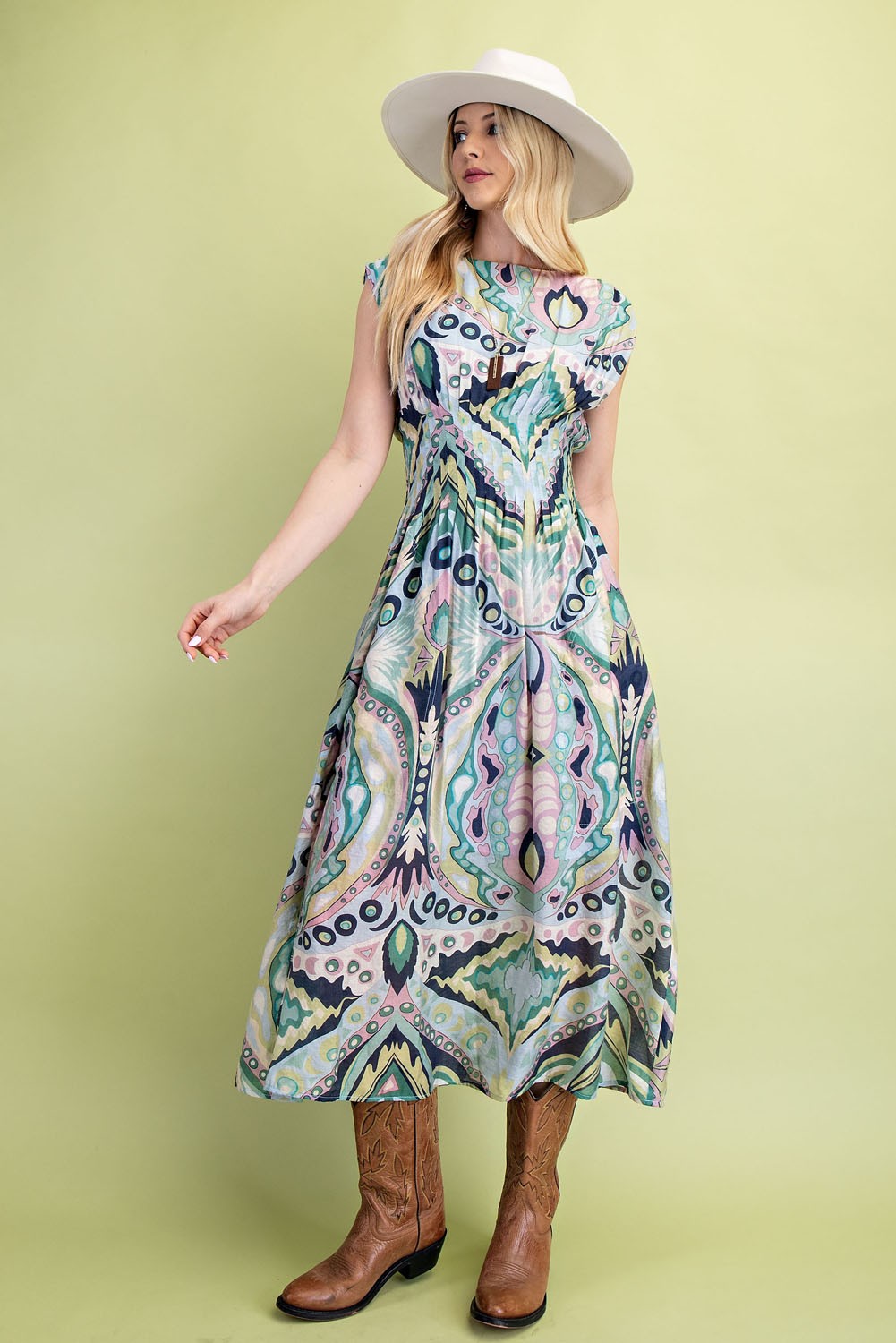 Golden Grove Midi Dress Two Colors!