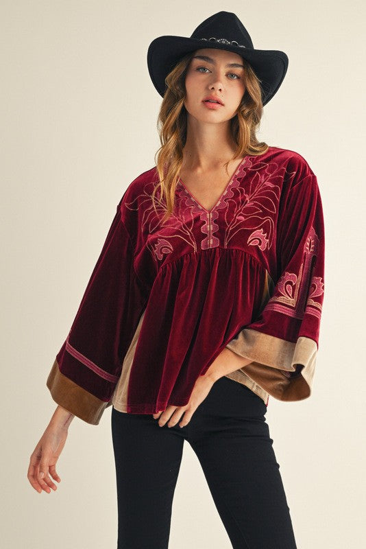 Kallie Velvet Top