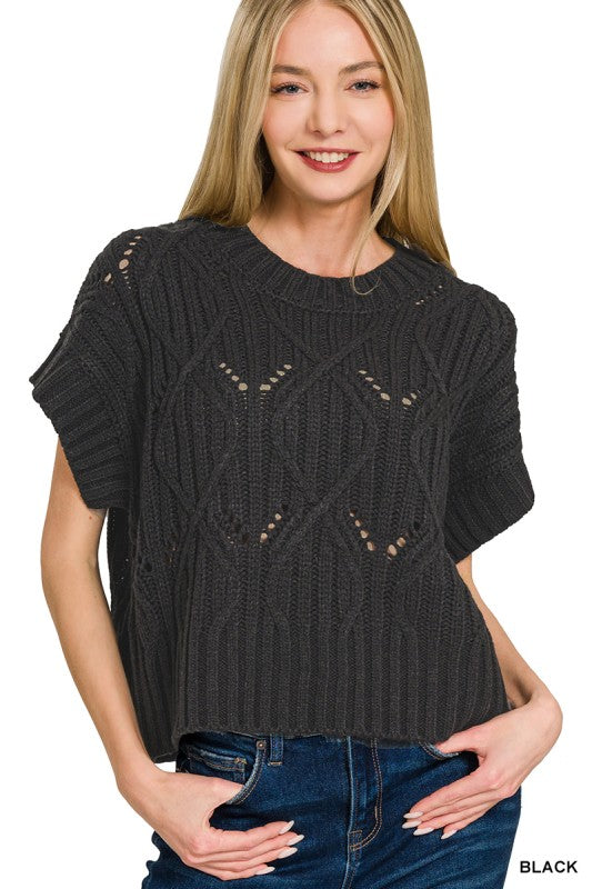 Blackout Cable Knit Sweater