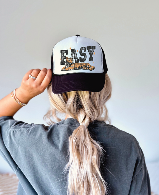 Easy Tiger Black and White Trucker Hat