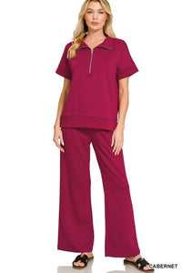 Elevate Scuba Half Zip Top and Bottoms Two Colors!
