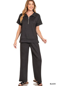 Elevate Scuba Half Zip Top and Bottoms Two Colors!