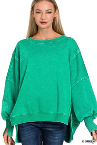 Acid Dream Hi-Low Fleece Top Two Colors!
