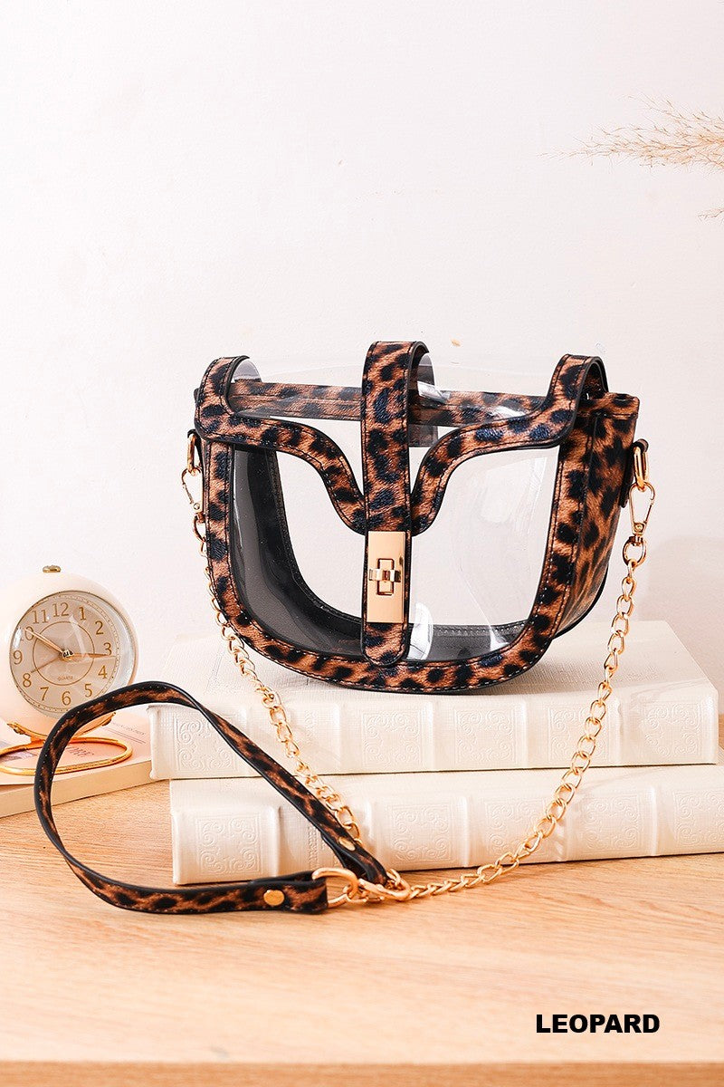 Clear Transparent Saddle Bag Three Colors