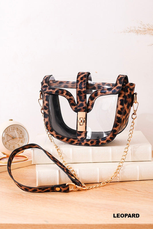 Clear Transparent Saddle Bag Three Colors