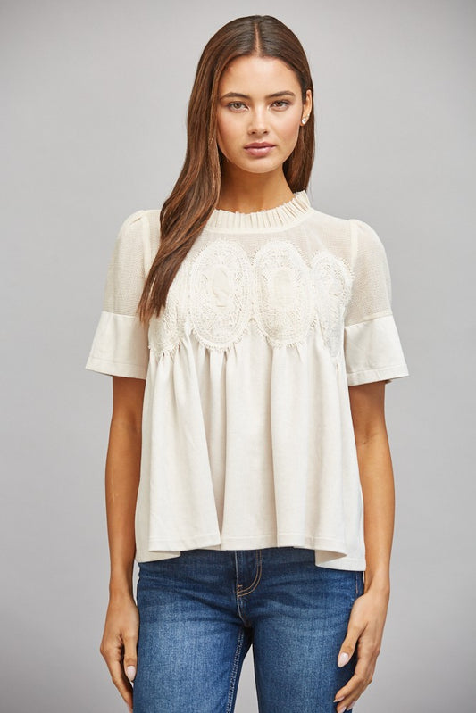 Velvet & Lace Top