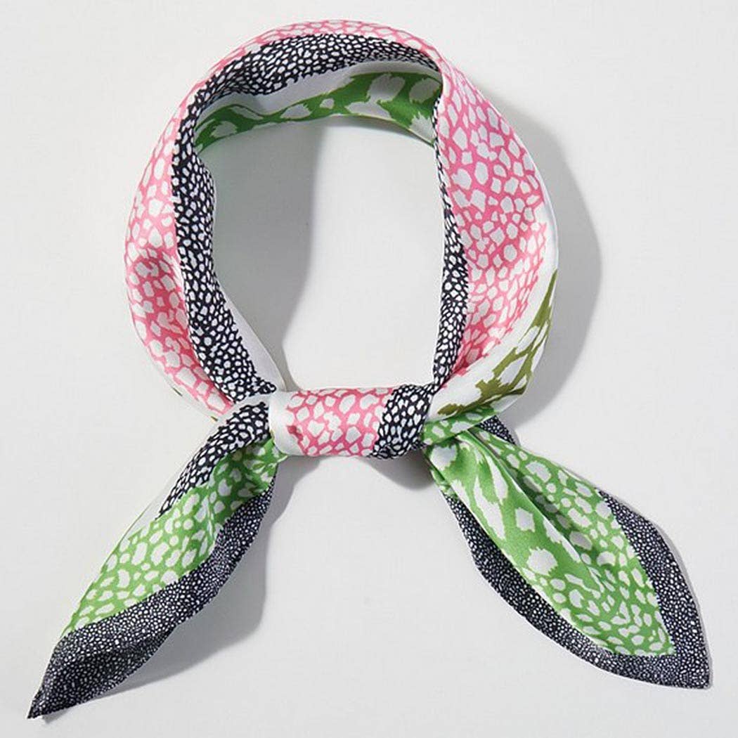 Abstract Leopard Print Bandana: COR