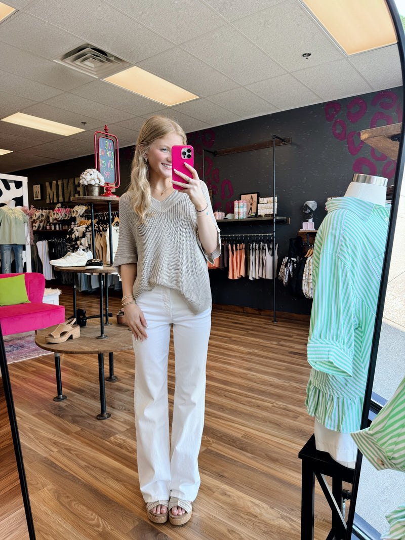 Mimi Short Dolman Sleeve Sweater Top
