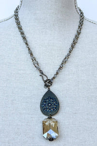 Choose Happy Necklace in Bronze