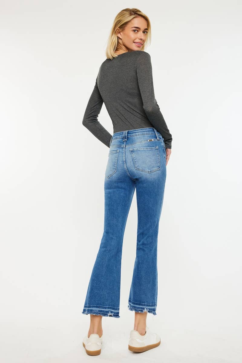 KanCan High Rise Crop Bootcut Denim