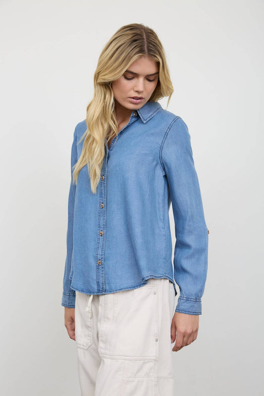 Easy Blue Tencel Button Down
