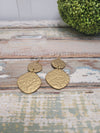 Gold Hammered Clay Earrings