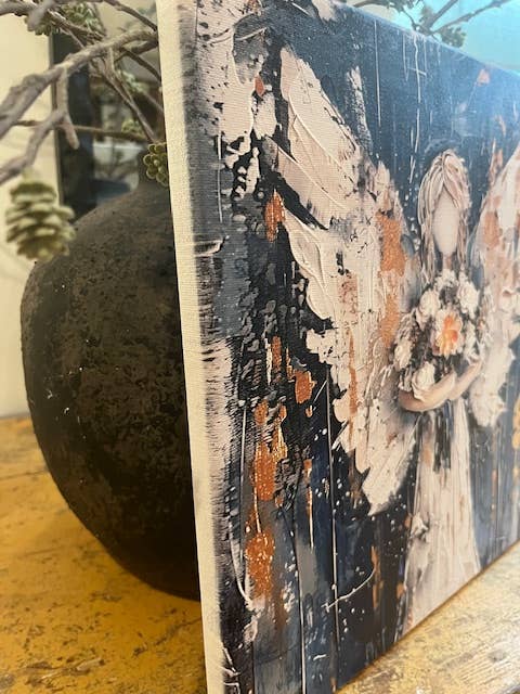 Angel Gold Flower Canvas: 8x8