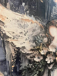 Angel Flower Bouquet Canvas: 8x8