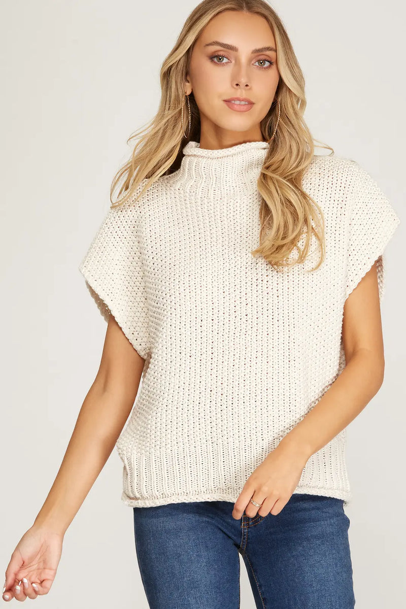 Cream Mock Sweater