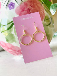 Gold Hoop Earrings : Medium