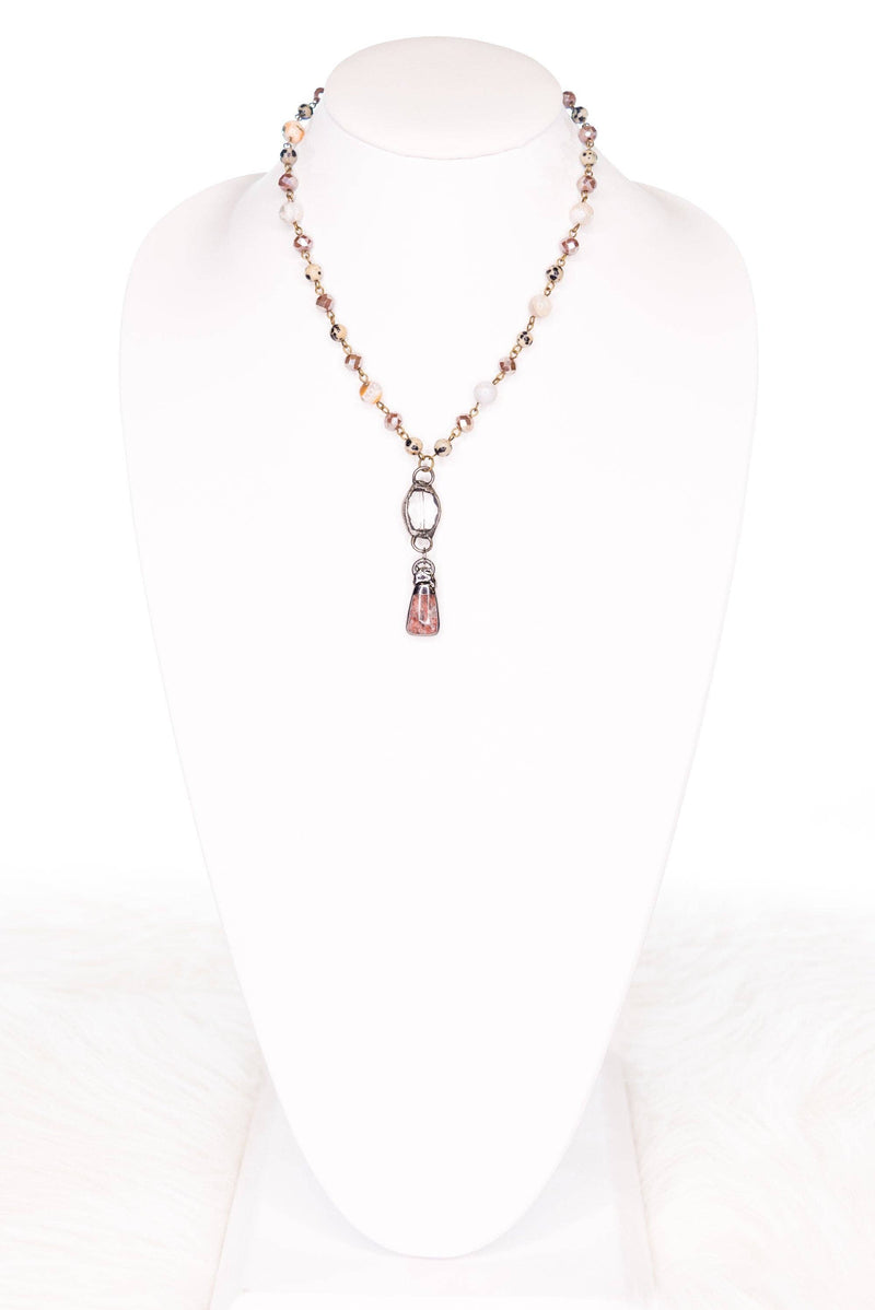 Pica Necklace in Bamboo Agate