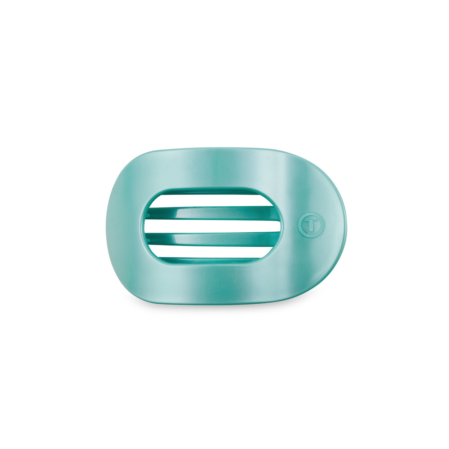 Round Flat Hair Clip | Small | Totally Turquoise
