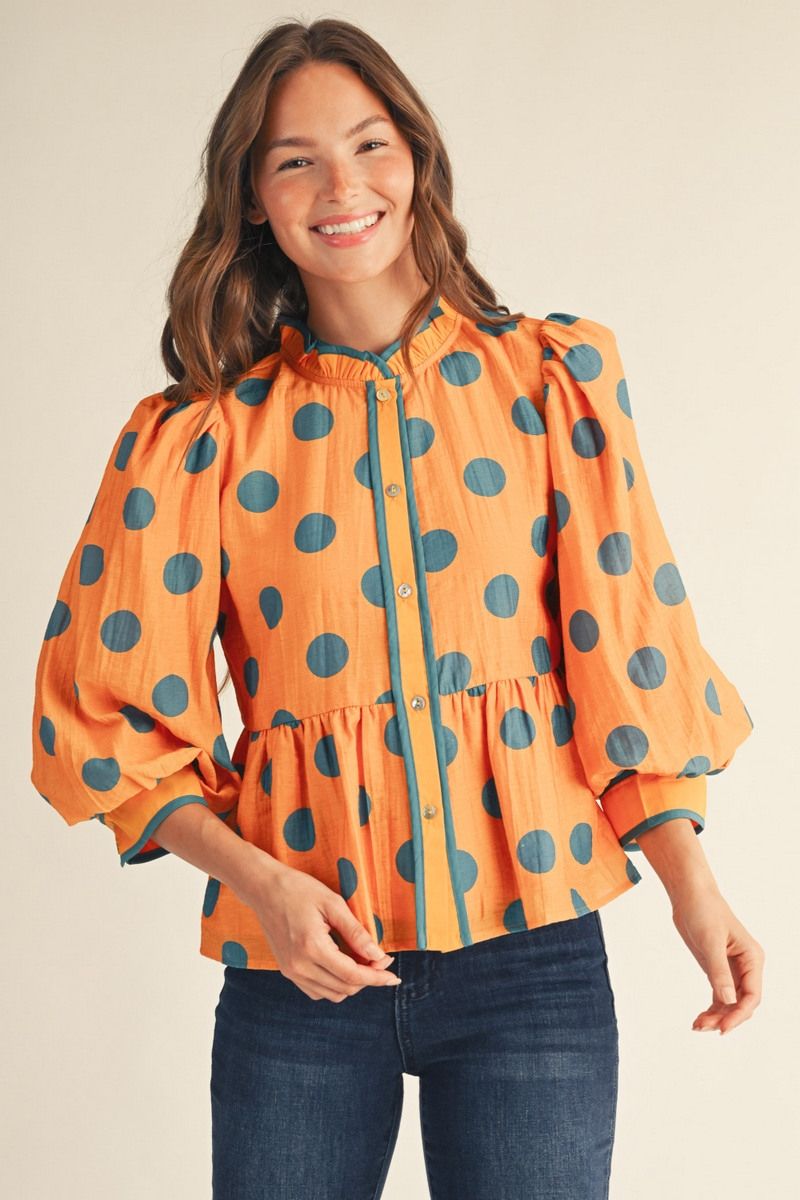 The Madison Polka Dot Top Two Colors!