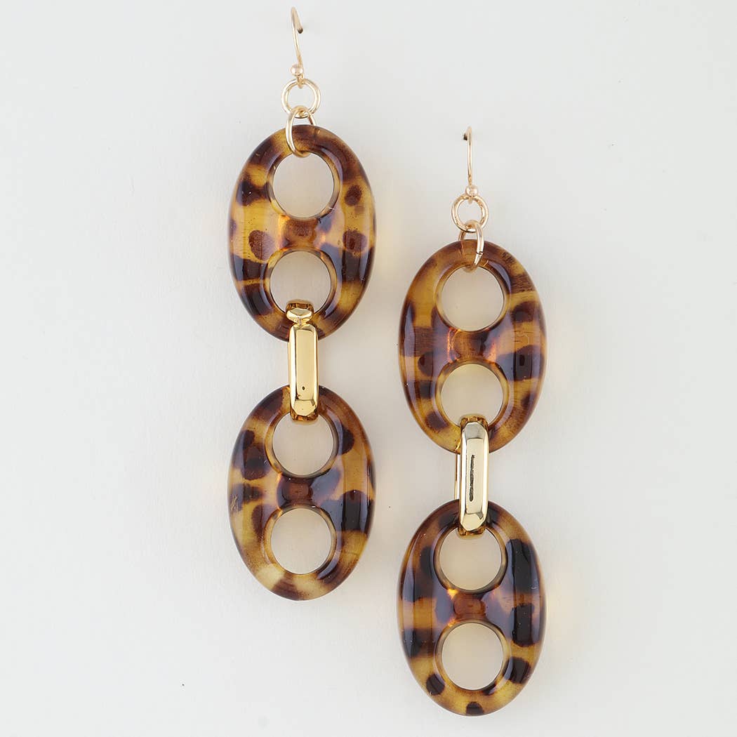 Tortoise Mariner Chain Drop Earring