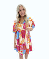 Maggie Flower Print Babydoll Dress