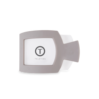 Square Flat Hair Clip | Med. | Silver Flames