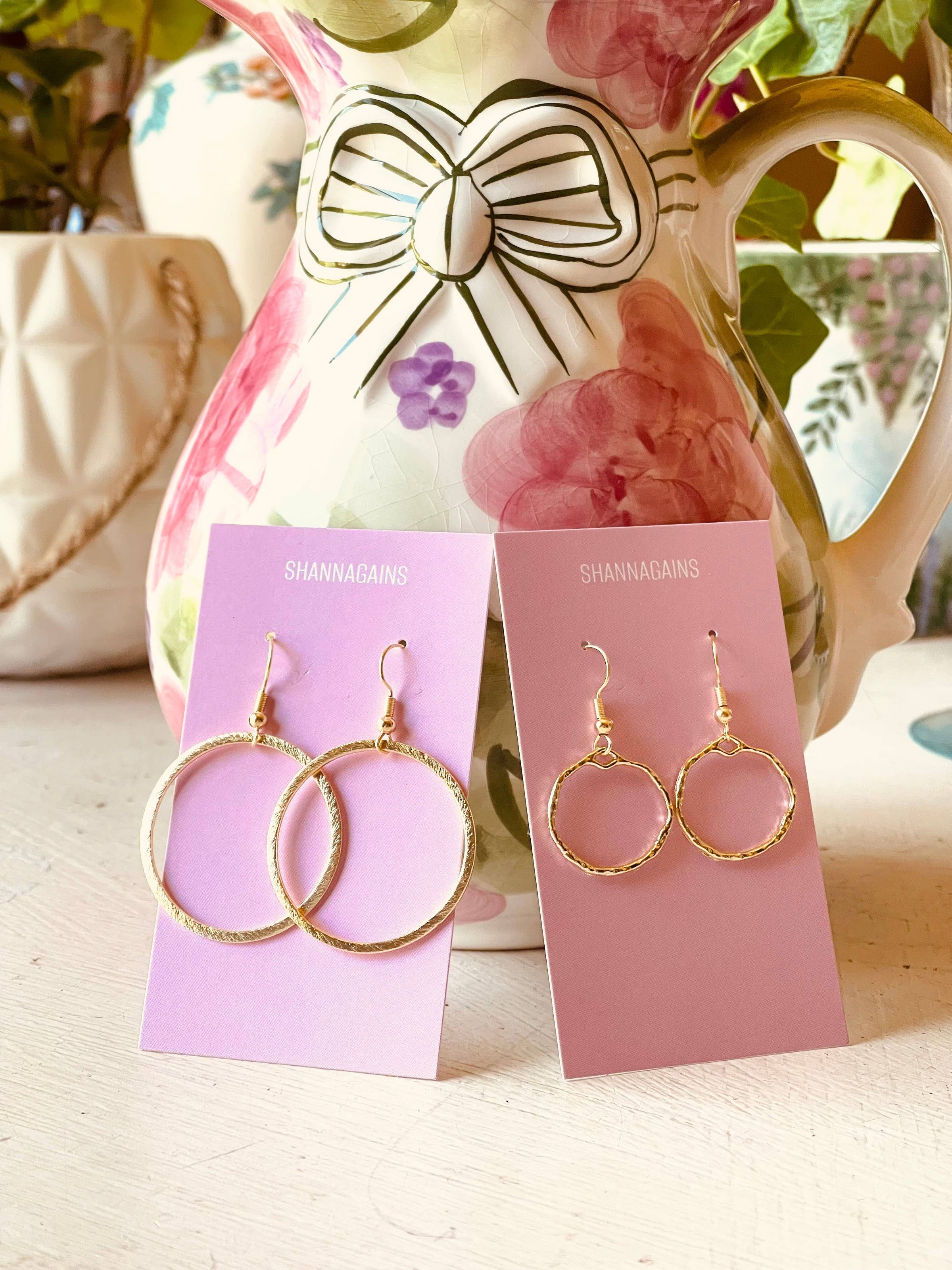 Gold Hoop Earrings : Medium