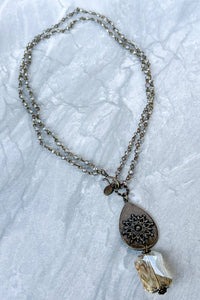 Choose Happy Necklace in Bronze