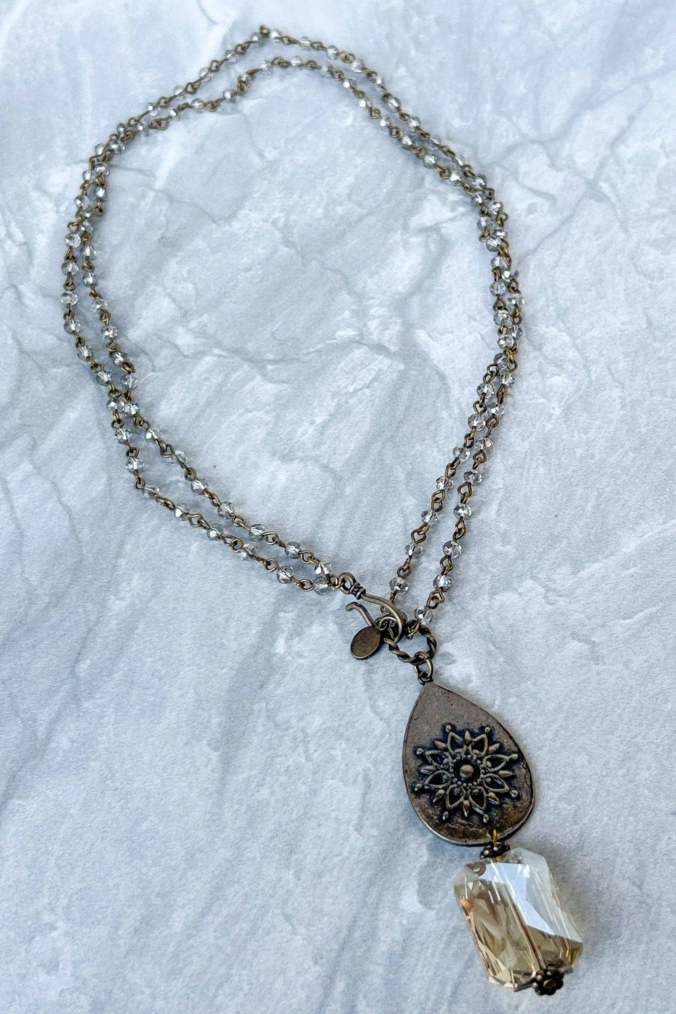 Choose Happy Necklace in Bronze