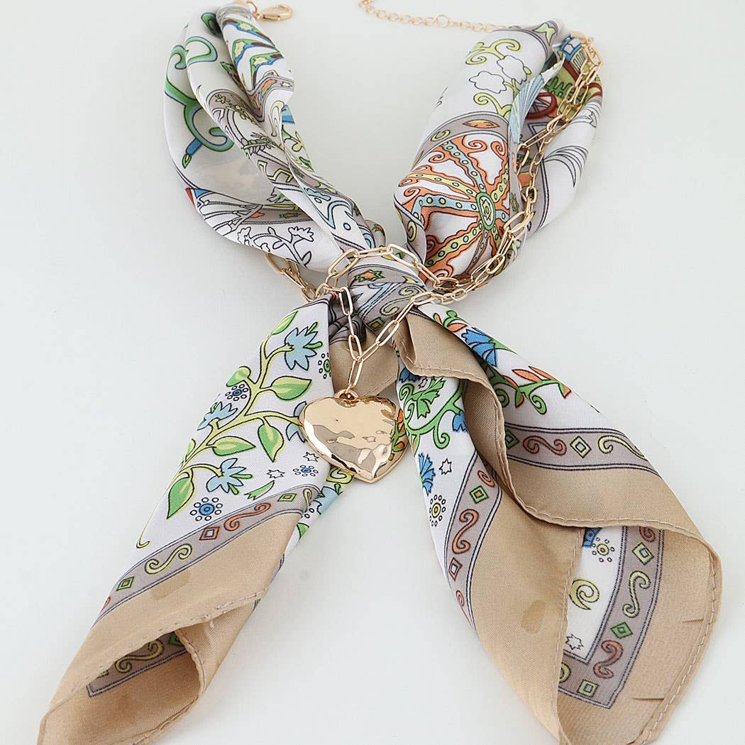 Double Wrap Heart Chain Necklace: GOL