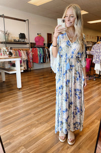 Floral V-Neck Maxi Dress