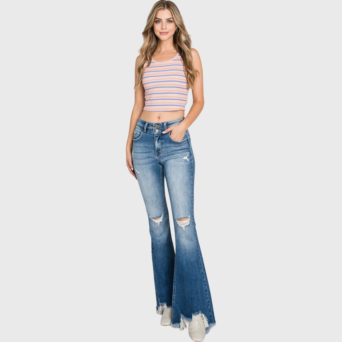 Petra High Rise Super Flare Denim