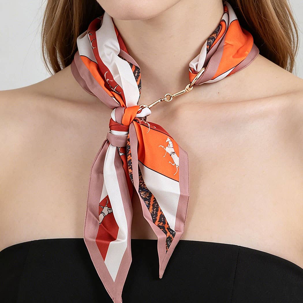 Equestrian Toggle Scarf Necklace