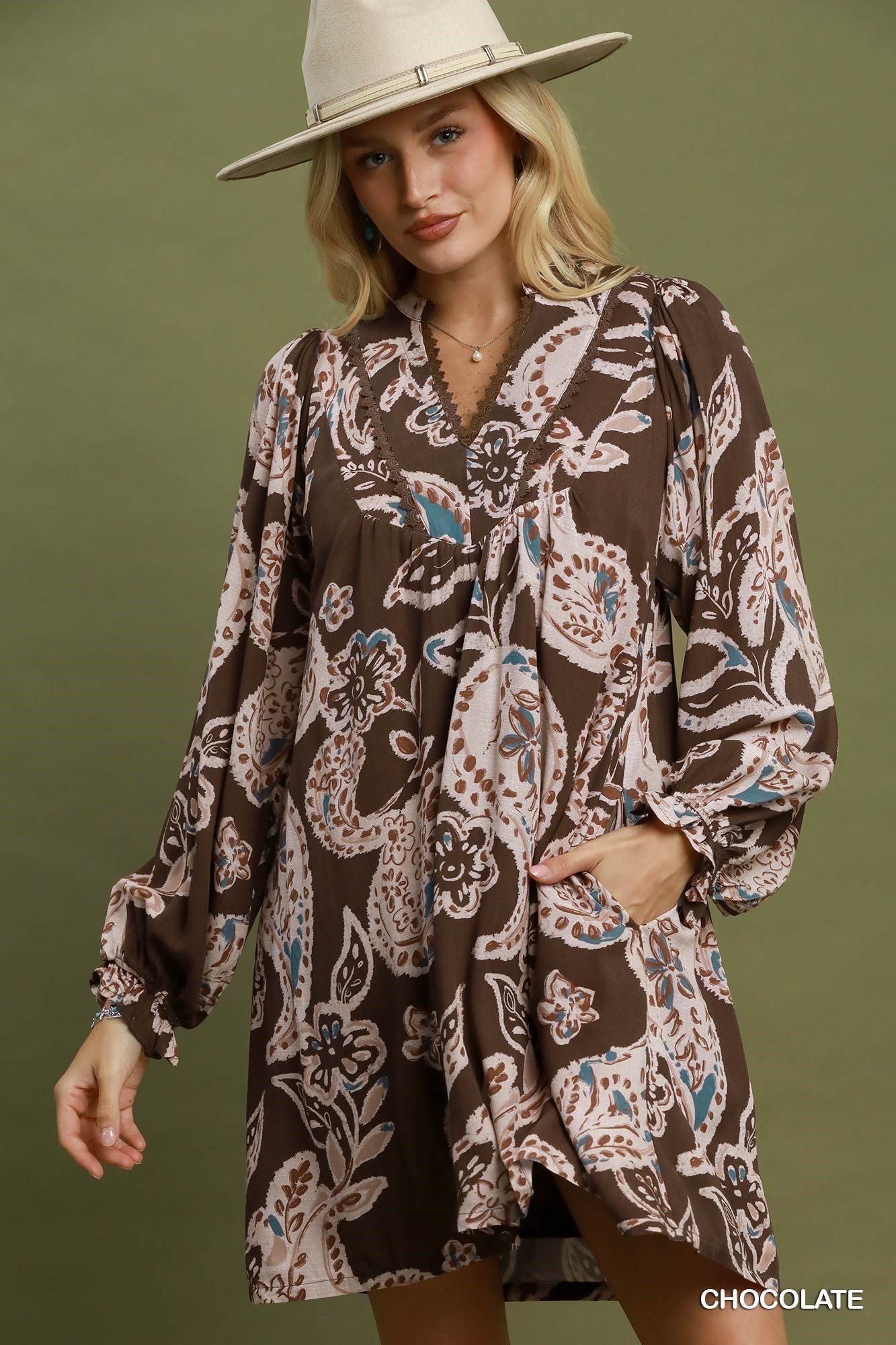 Chocolate Paisley Dreams Dress