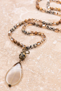 Debbie Necklace in Brown/Dalmation