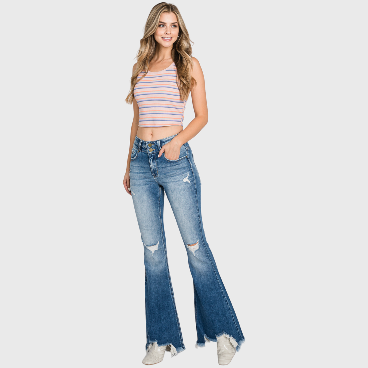 Petra High Rise Super Flare Denim