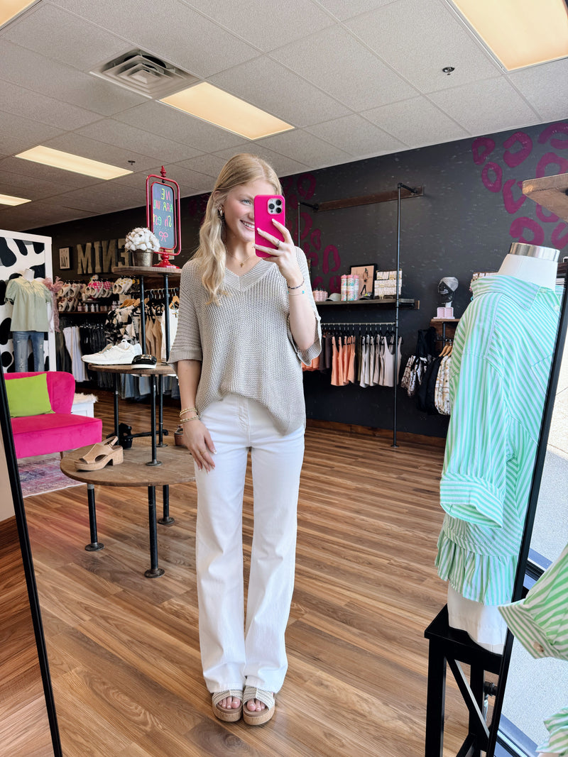 Mimi Short Dolman Sleeve Sweater Top