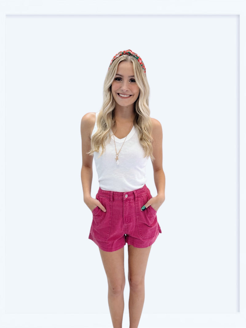 Sarah High-Waisted Denim Shorts