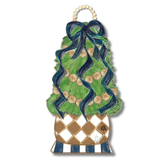 Navy and Gold Christmas Tree hanger
