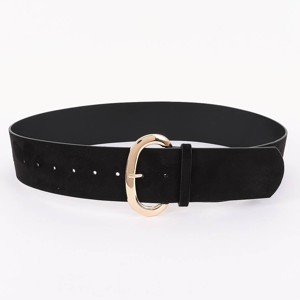 Oval Buckled Wide Belt: CM