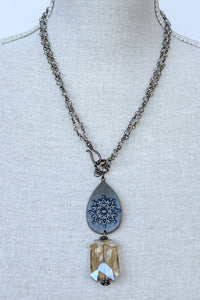 Choose Happy Necklace in Bronze