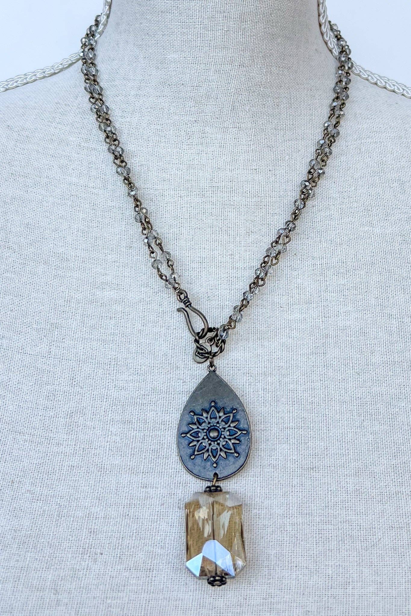 Choose Happy Necklace in Bronze