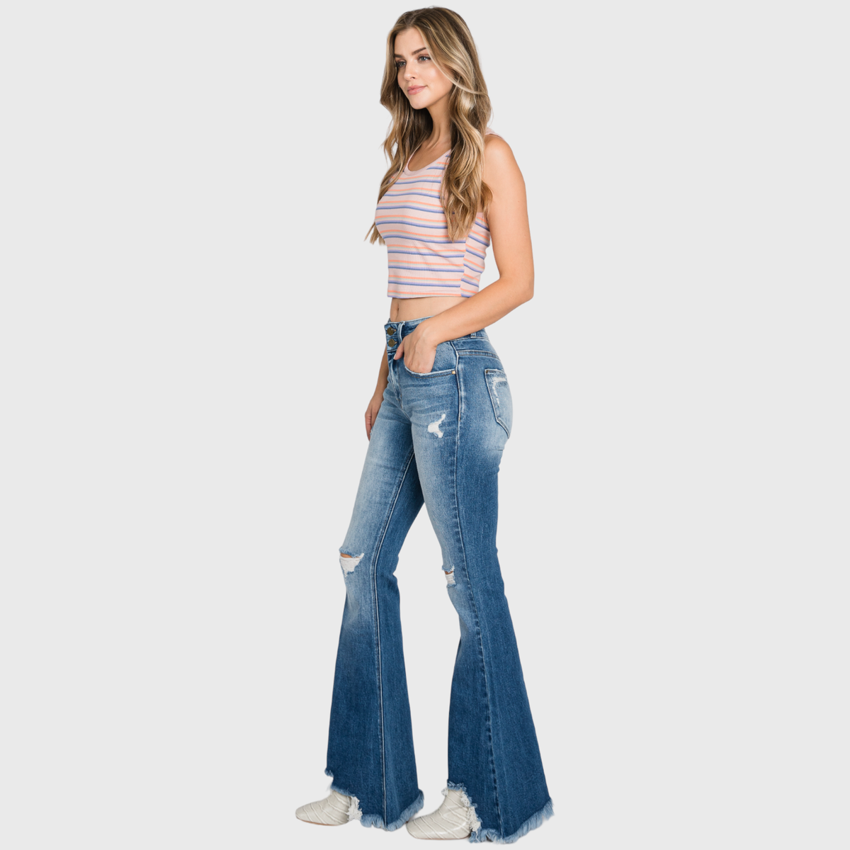 Petra High Rise Super Flare Denim