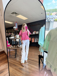 Lori Bubble Sleeve Peplum Top