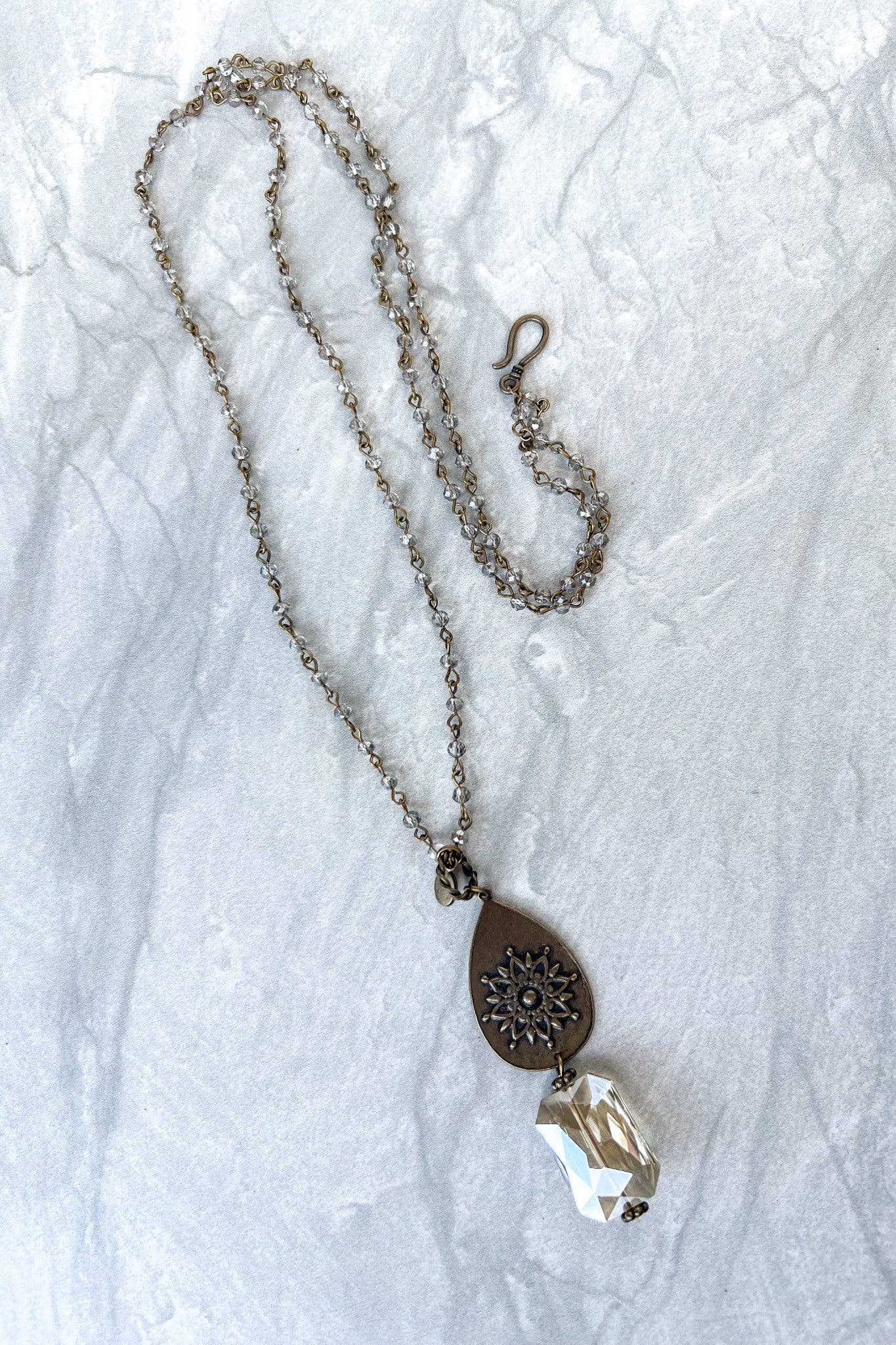 Choose Happy Necklace in Bronze