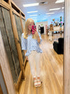 Nicole Striped Button-Down Babydoll Top